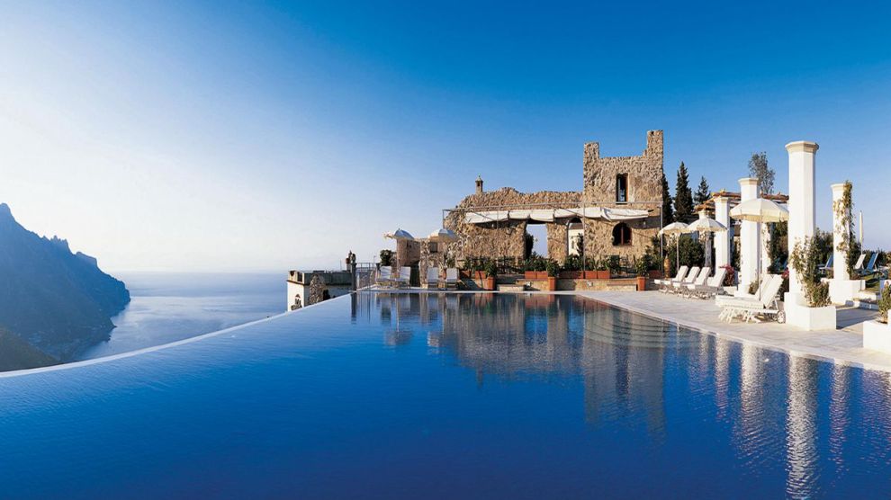 Pool over the Mediterranean
